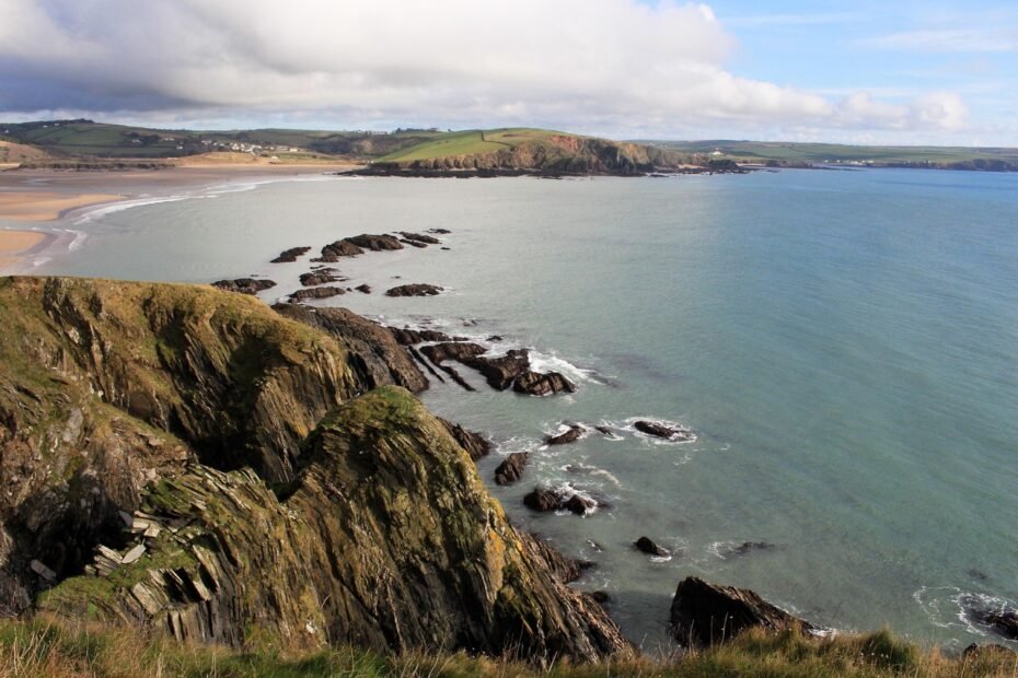 coast, beach, sea, water, nature, cornwall, uk
